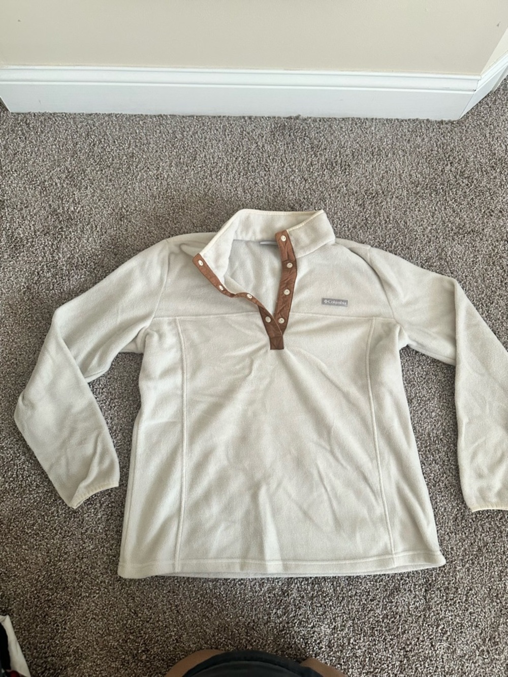 Columbia Cream Snap-Front Fleece Pullover